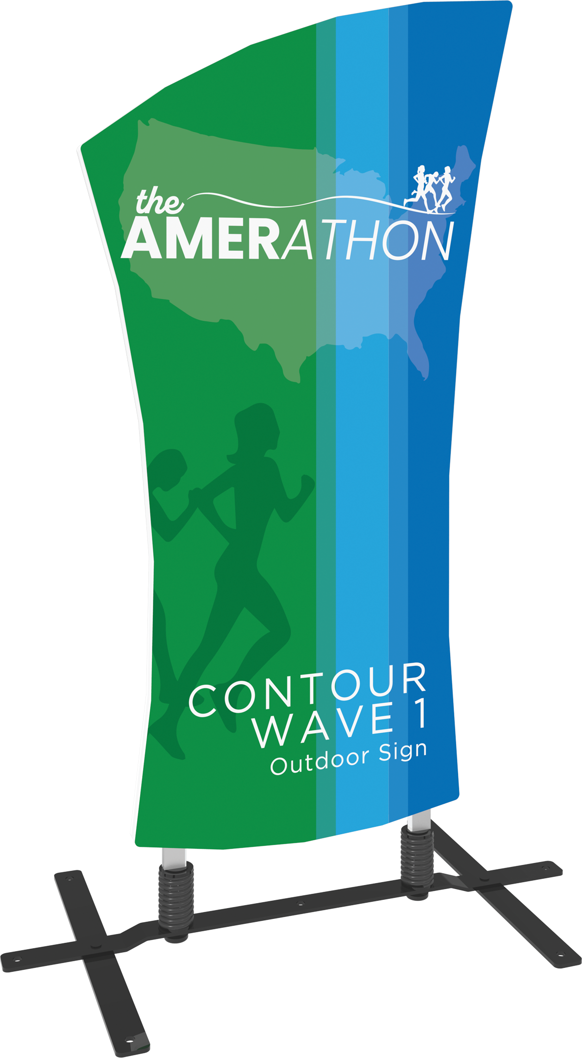 Contour Outdoor Sign Wave 1 - Plate Base