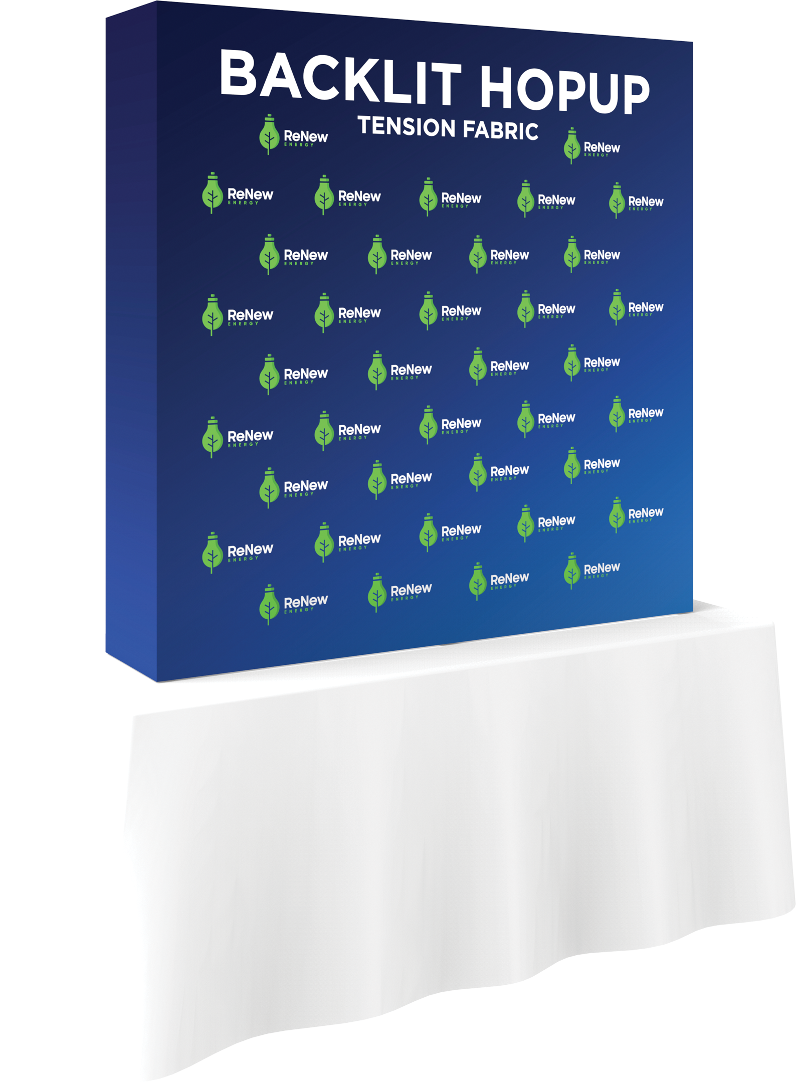 Hopup 5ft Backlit Straight Tabletop Tension Fabric Display