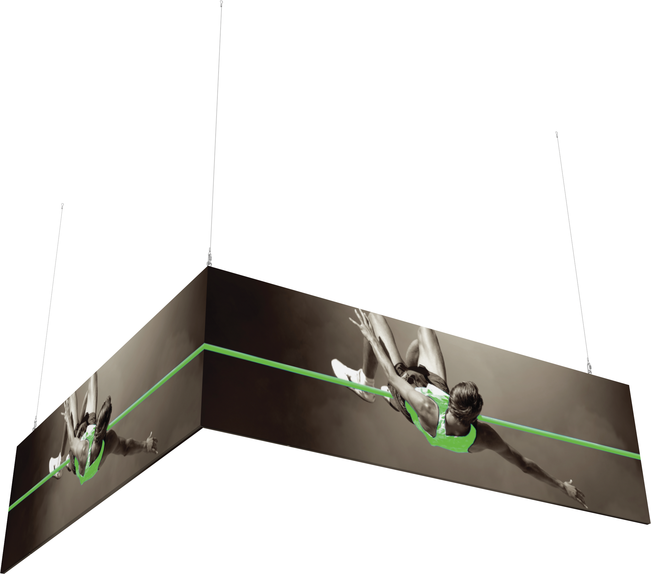 10ft x 10ft x 3ft L-Shaped Hanging Structure